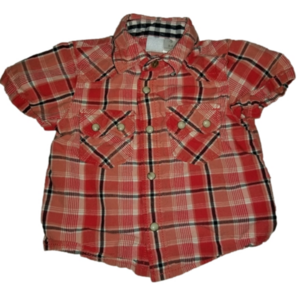 Old Navy Baby Plaid Pearl Snap Button Down 3m-6m